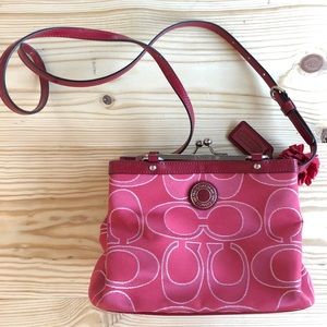 Red Coach Handbag (NEVER USED)